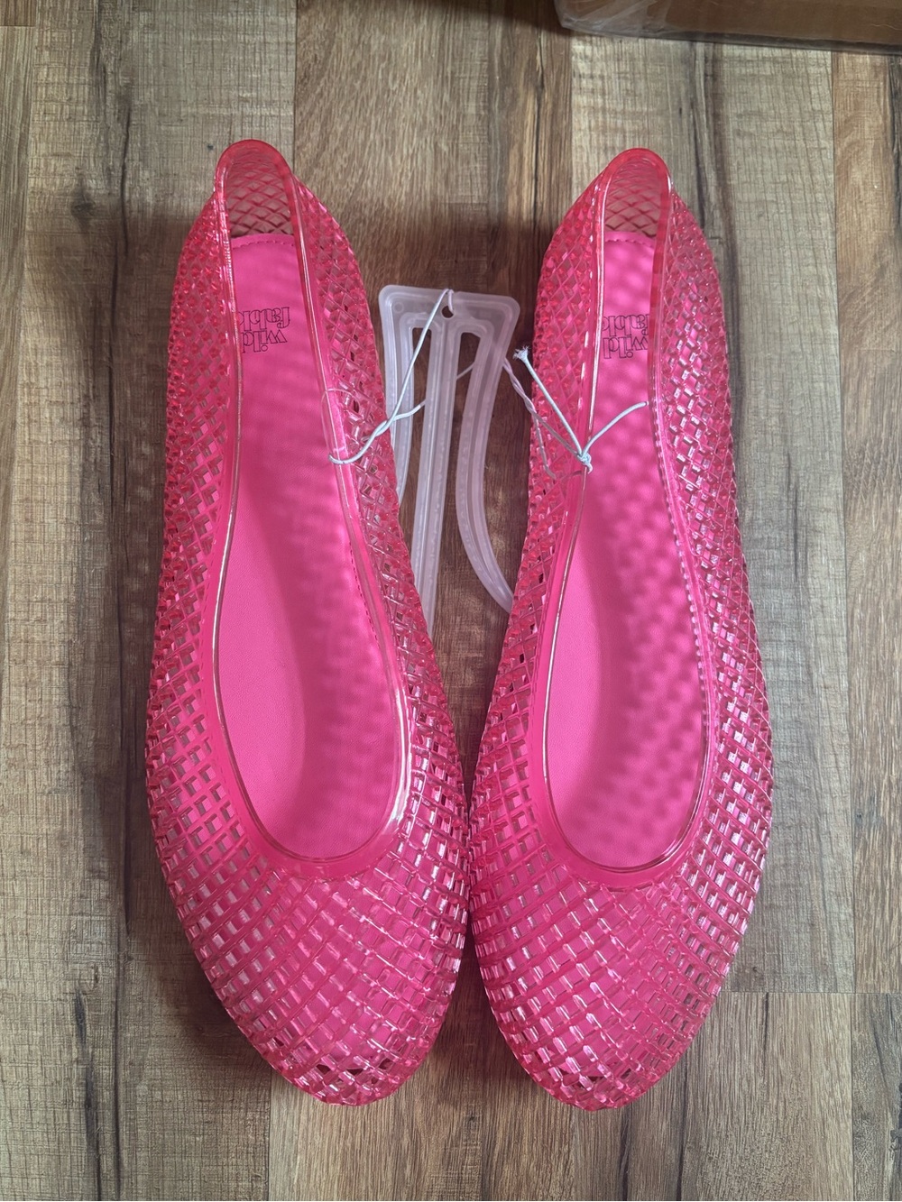 NWT Wild Fable Pink Woven Jelly Flats - Women's Slip-On Loafers Size 11